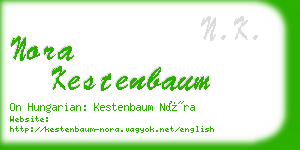 nora kestenbaum business card